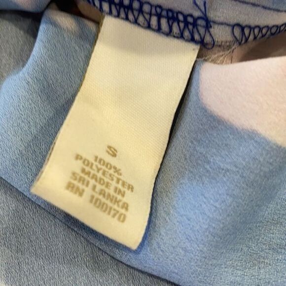 Saint Tropez West Small Watercolor Floral Tank Top Flowy Dressy Sleeveless Top - Picture 8 of 8